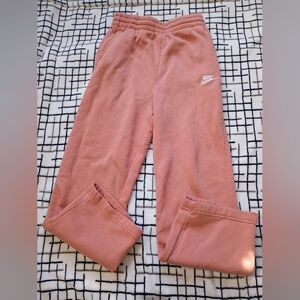 Nike Size Large Big Kids Pink Fleece Sweatpants NWOT
